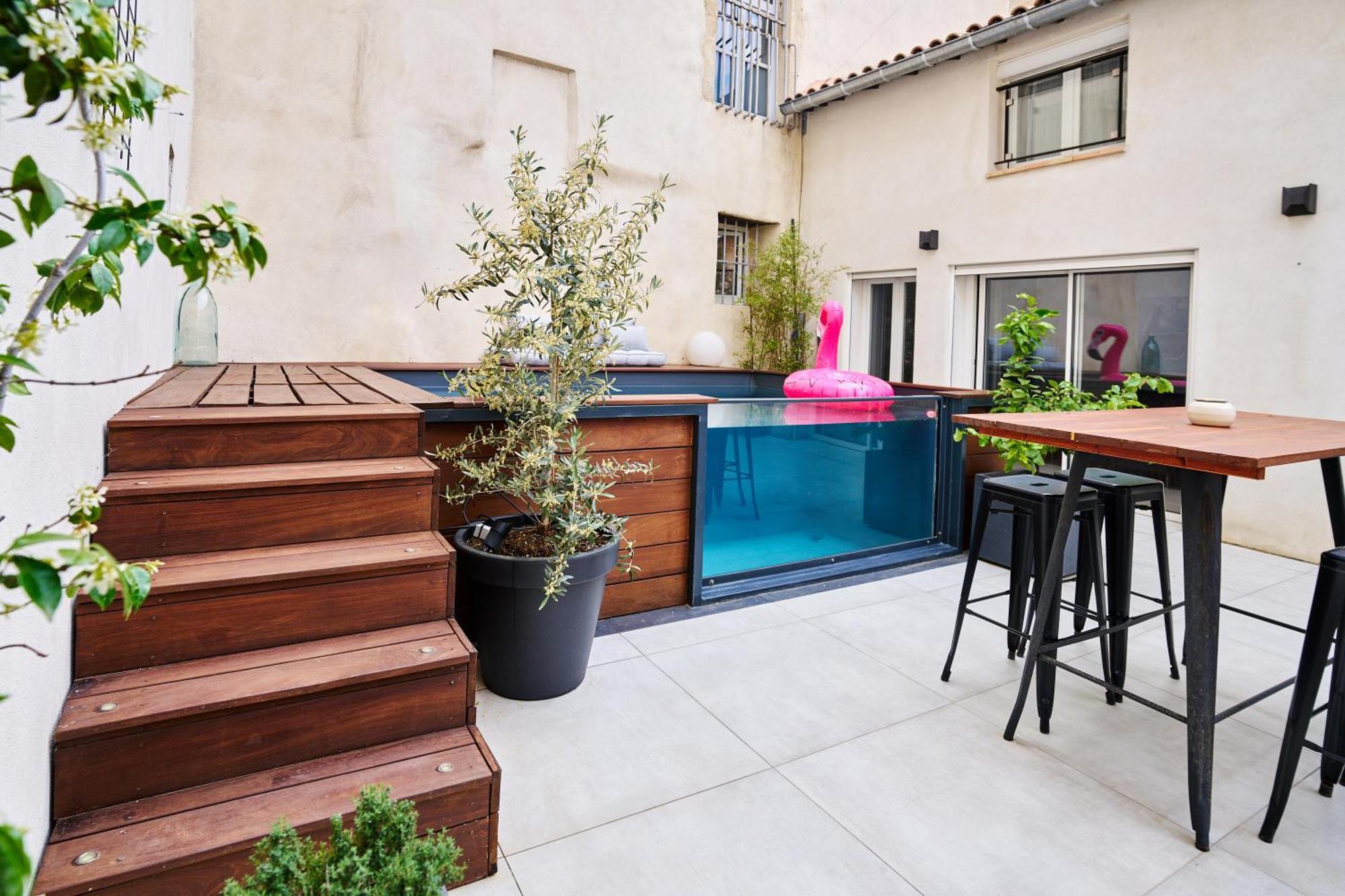 Morieres-les-Avignon Maison De Ville Moderne Climatisee Avec Piscine מראה חיצוני תמונה